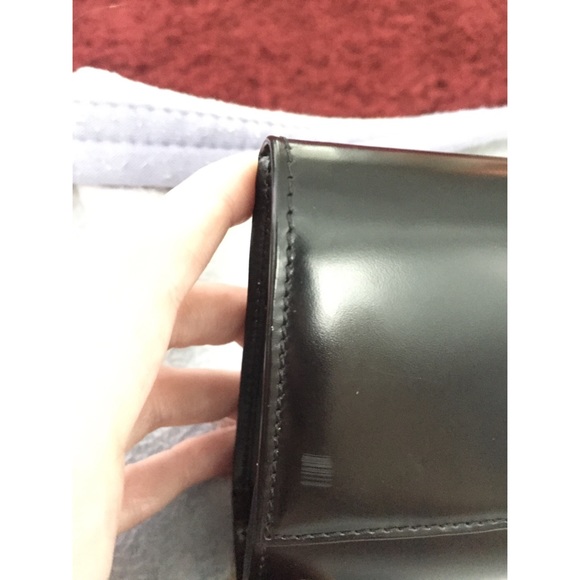 Kate Spade Black Fold-Over Wallet with Red Lining - Picture 7 of 8